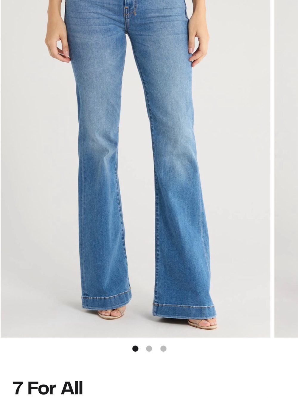 7 For All Mankind Light Blue Flare Jeans in color Meknes